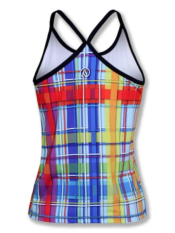 INKnBURN Women's Rainbow Plaid Camisole (XS) 2019 | Sleeveless 4 INKnBURN Women's Rainbow Plaid Camisole (XS) 2019 | Sleeveless - Image 2
