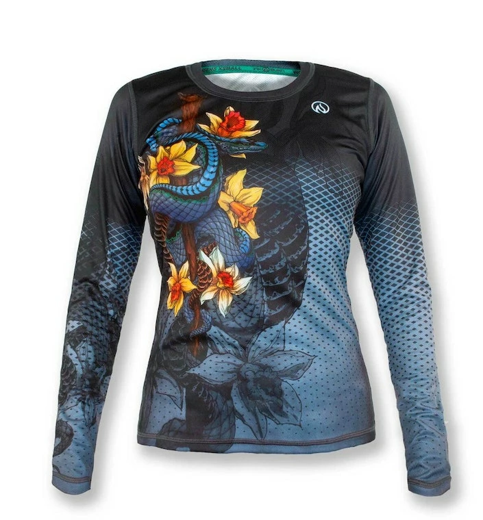 INKnBURN Women's Staff And Serpent Long Sleeve Tech Shirt (S, M) 3 INKnBURN Women's Staff And Serpent Long Sleeve Tech Shirt (S, M)