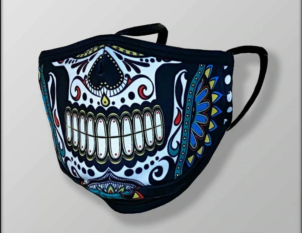 INKnBURN Calavera 3-Layer Face Mask | Bandanas 6 INKnBURN Calavera 3-Layer Face Mask | Bandanas - Image 4