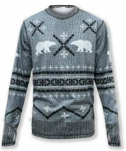 INKnBURN Men's Polar Bear Pullover With Thumbholes (M, L) | Long Sleeve