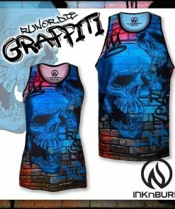 INKnBURN Men's Run Or Die Graffiti Singlet (L, 2XL) | Sleeveless -New Triathlete Store 9xEmvEH t5G6ic hoTPfpwe8I