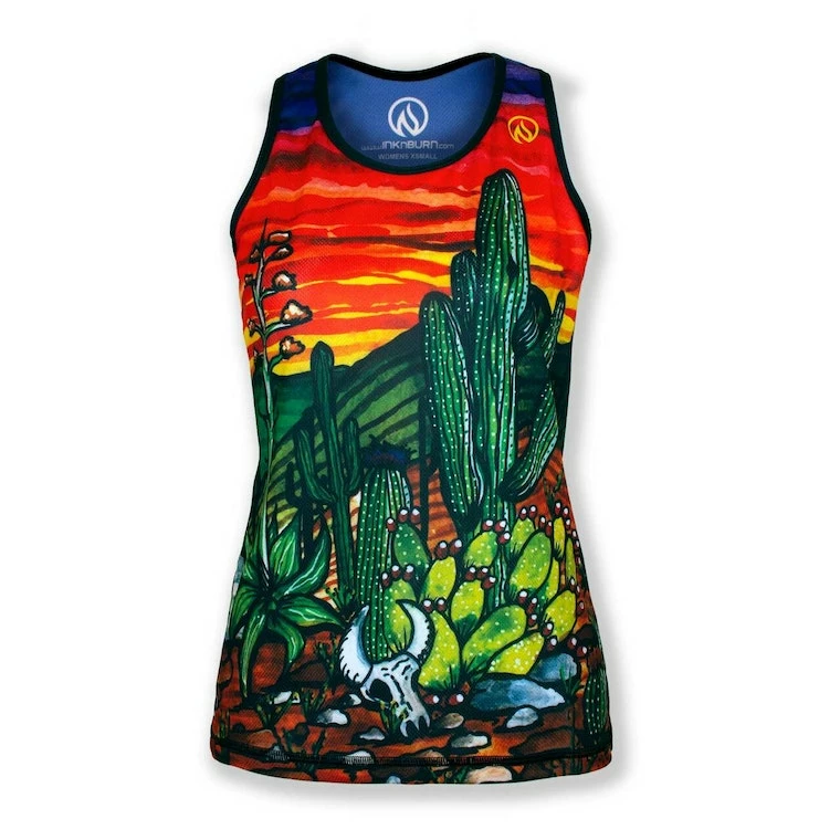 INKnBURN Women's Desert Sunset Singlet (XL) | Bike Tanks 3 INKnBURN Women's Desert Sunset Singlet (XL) | Bike Tanks