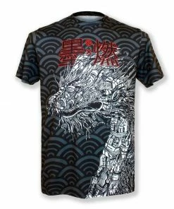 INKnBURN Men's Mecha Dragon Tech Cloud-Soft Shirt (S, M, L) | Short Sleeve