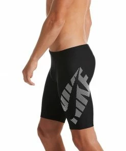 Nike Swim Men's Jammer, Black (Size 24) | Cycling Shorts
