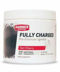 Hammer Nutrition FULLY CHARGED Pre-Exercise Ignitor, Tart Cherry (30 Servings Canister) | Powders