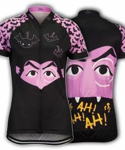 Brainstorm Gear Sesame Street Women's The Count Cycling Jersey | Short Sleeve