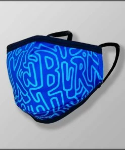 INKnBURN Blue Lines 3-Layer Face Mask | Other