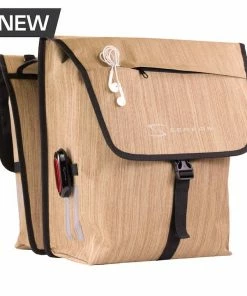 Serfas Double Bicycle Pannier Bag - PB-2B (Brown) | Road Bike Bags