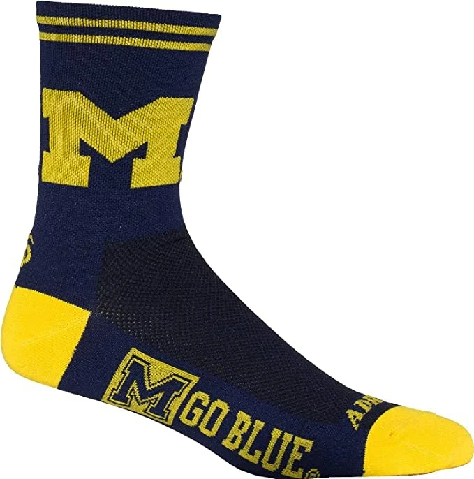 Adrenaline Promotions Michigan Wolverines Cycling Socks | Ankle Socks 3 Adrenaline Promotions Michigan Wolverines Cycling Socks | Ankle Socks