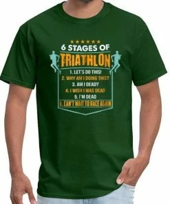 The Triathlete Store 6 Stages Of Triathlon Men's T-Shirt | Short Sleeve -New Triathlete Store MRJMk Py3NW J5oekrKAIbRSA