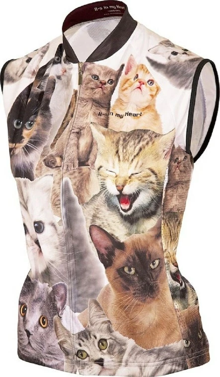It's In My Heart Cats Women's Sleeveless Cycling Jersey 3 It's In My Heart Cats Women's Sleeveless Cycling Jersey