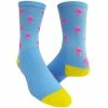 Save Our Soles SOS Pink Flamingo Blue 6-inch Cuff Socks | Long Socks