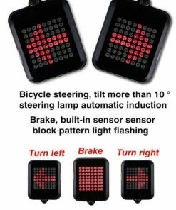 The Triathlete Store USB Rechargeable Bike Tail Light Smart Bicycle Turn Signal Lights -New Triathlete Store RBNPElxfWCi9BUiSC7m9SmD64