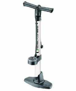 Ultracycle Thrust LITE Bike Floor Pump With 2" Gauge, EZ UNIV Head, White | Floor Pumps