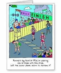 Far Gone Greetings Congratulations Card For Marathoner - Runner's Leg | Other