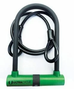 Ultracycle Key Bicycle U-Lock Shackle W/Cable 4.25 X 8" | U Locks