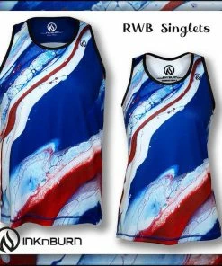 INKnBURN Men's RWB Singlet (S, M, L, XL, 2XL) | Sleeveless -New Triathlete Store XfAY7x6TphdexUKvNbr8vvt2I 1