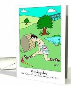 Far Gone Greetings Pheidippides : First Marathoner Congrats Card | Other