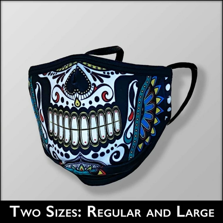 INKnBURN Calavera 3-Layer Face Mask | Bandanas 3 INKnBURN Calavera 3-Layer Face Mask | Bandanas