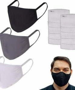 The Triathlete Store Cotton Reusable Face Masks - 3 Masks With 10 Filters | Bandanas -New Triathlete Store gRbmQO1rDTJ7 demt5OBhYcCQ