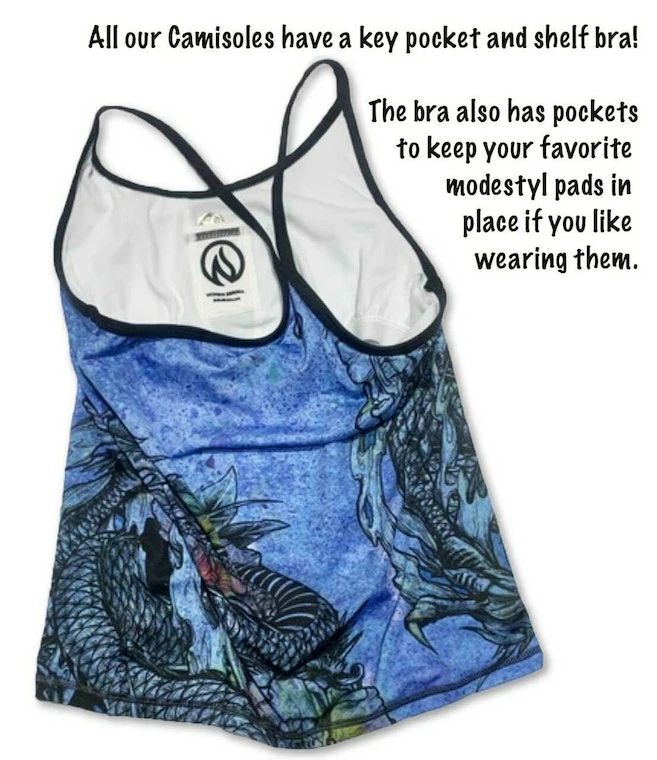 INKnBURN Women's Magnolia Camisole, X-Small | Sleeveless 6 INKnBURN Women's Magnolia Camisole, X-Small | Sleeveless - Image 4