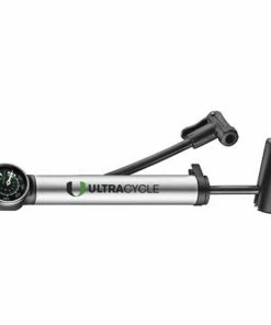 Ultracycle Hand Thrust 80 Psi Air Pump With Hose, Silver | Hand Pumps