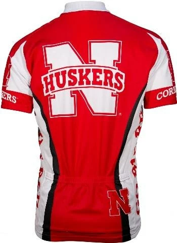 NCAA Men's Adrenaline Promotions NCAA Nebraska Huskers Cycling Jersey | Short Sleeve 4 NCAA Men's Adrenaline Promotions NCAA Nebraska Huskers Cycling Jersey | Short Sleeve - Image 2
