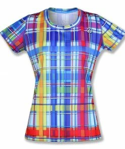 INKnBURN Women's Rainbow Tech Shirt (Small) | Short Sleeve