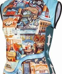 It's In My Heart City Maps Women's Sleeveless Cycling Jersey