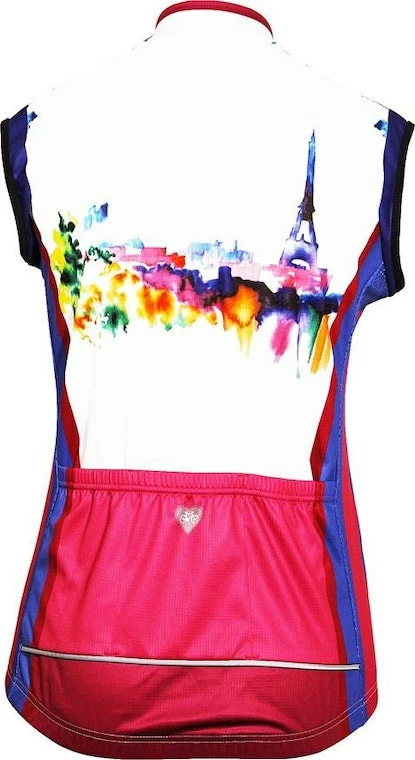 It's In My Heart Paris Watercolors Women's Sleeveless Cycling Jersey 2019 4 It's In My Heart Paris Watercolors Women's Sleeveless Cycling Jersey 2019 - Image 2