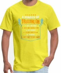 The Triathlete Store 6 Stages Of Triathlon Men's T-Shirt | Short Sleeve -New Triathlete Store nQBz1GyCOppAQPYBg7Xm0W9h4