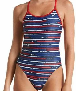 Nike Women's Crossback Cut-Out One Piece, University Red (Size 24, 26, 28) | Cycling Shorts