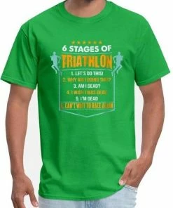 The Triathlete Store 6 Stages Of Triathlon Men's T-Shirt | Short Sleeve -New Triathlete Store wOHAz7haw5qGfR6Ta PHrG7IY