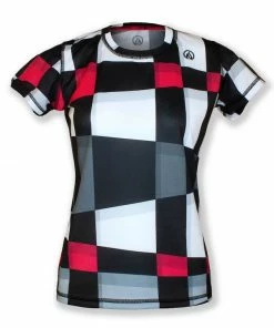 INKnBURN Women's Dynamic Plaid Tech Shirt (L, 2XL) | Bike T-Shirts