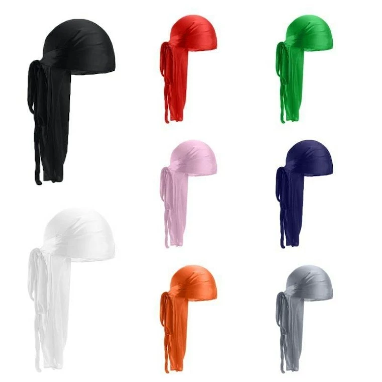 The Triathlete Store Men's Durag Headwrap Waves Headscarf Doo Rag Long Tail - 6 Pack | Bandanas 11 The Triathlete Store Men's Durag Headwrap Waves Headscarf Doo Rag Long Tail - 6 Pack | Bandanas - Image 10