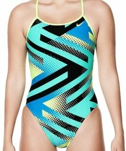 Nike Women's Tidal Riot Modern Cut-Out One-Piece, Menta (Size 24) | Cycling Shorts